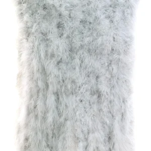 Gilet in piuma color grigio