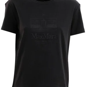 T-shirt in cotone di colore nero