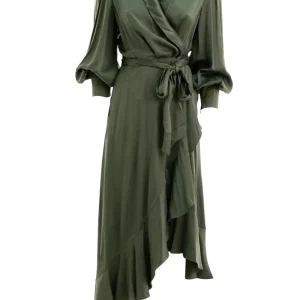 Abito a Portafoglio Seta Verde