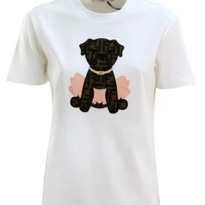 T-shirt in cotone di colore bianco