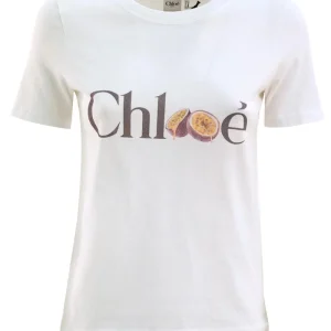 T-shirt in jersey di cotone di colore bianco
