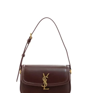 Borsa Solferino mini in pelle Box color bordeaux