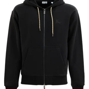 Felpa con capuccio in cotone di colore nero