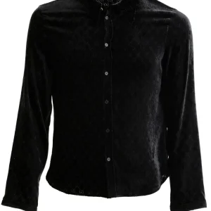 Camicia in Velluto Dévoré GG Stretch