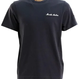 T-shirt con Logo Ricamato in Cotone