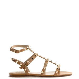 Sandali Rockstud in Pelle