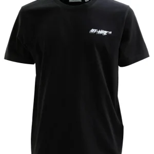 T-shirt in cotone di colore nero