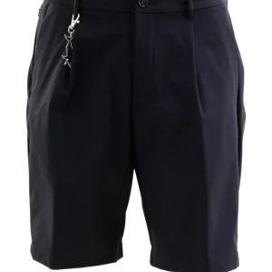 Bermuda in tessuto tecnico di colore blu