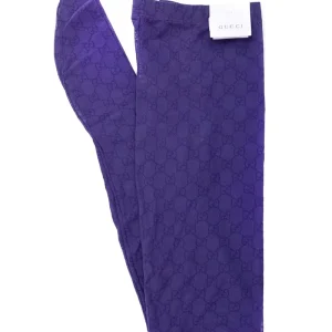 Collant in nylon stretch stampato color viola