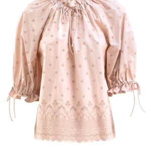 Top In Sangallo Fleurs Ajours Margheritine