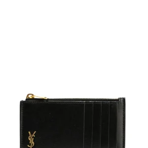 Saint Laurent porta carte Tiny Cassandre in pelle liscia