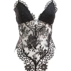 Teddy in Pizzo Cotone Nero