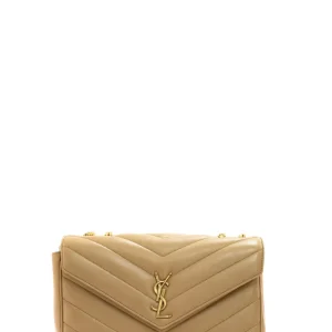 Borsa Loulou Media in nappa colore beige