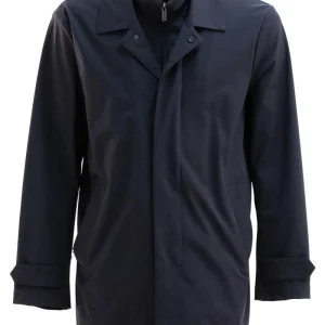 Morning Coat in tessuto tecnico di colore blu