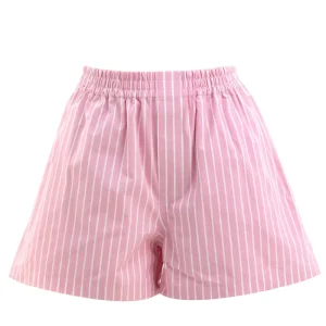 Shorts a Righe in Cotone