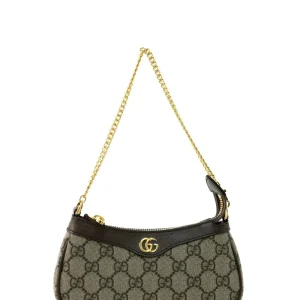 Mini borsa in tessuto GG Supreme color beige ed ebano