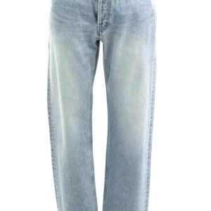 Jeans Larghi in Denim di Cotone