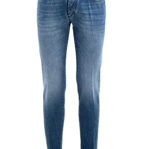 Jeans in denim di cotone blu