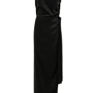 Abito in raso di seta di colore nero