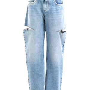 Jeans in denim color blu