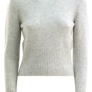 Pullover in lana e cashmere color grigio