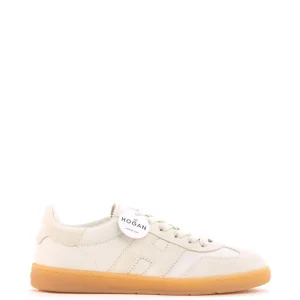 Sneakers Hogan Cool in pelle e suede color avorio