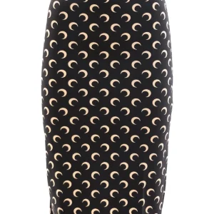 Gonna in jersey elasticizzato di colore nero