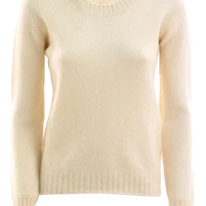 Pullover giro collo biamco