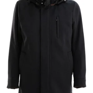 Giaccone in Lana Cashmere Blu