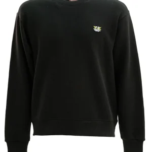 Felpa in cotone di colore nero