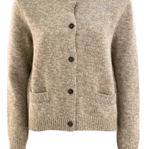 Cardigan in lana di colore beige