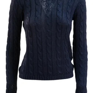 Pullover in Seta Blu