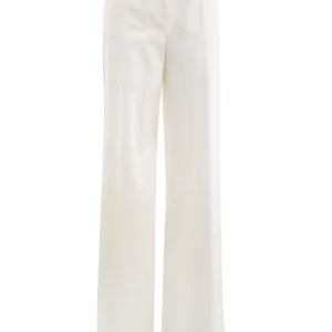 Pantaloni in twill di cotone di colore bianco