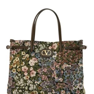 Borsa Shopping Media Antibes in Tessuto Jaquard Apres lHiver