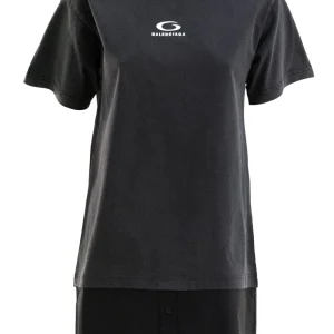 Abito in jersey di cotone di colore nero