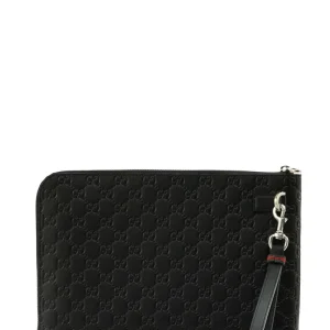 Pouch GG Emblem in Pelle