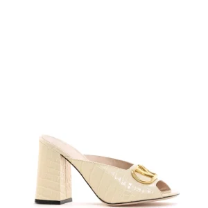 Sandali Slide Vlogo Signature in Vitello Stampato