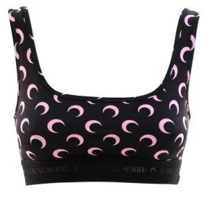Reggiseno sportivo in jersey elasticizzato di colore nero
