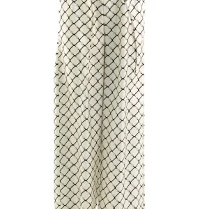 Pantaloni in twill di seta di colore bianco