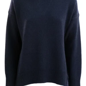 Pullover in lana e cashmere color blu