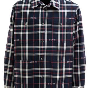 Camicia Imbottita in Tartan di Cotone Jaquard