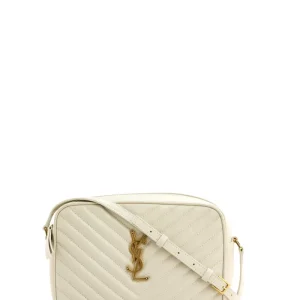 Borsa Lou in pelle matelassé color crema