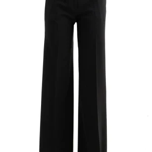 Pantaloni in lana di colore nero