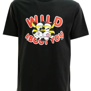 T-shirt in cotone di colore nero