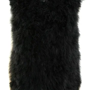 Gilet in piuma color nero