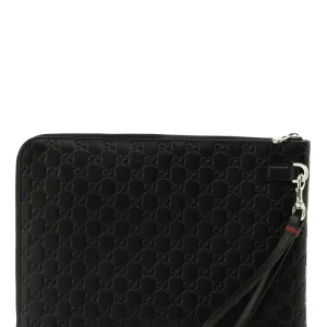 Pouch GG Emblem in Pelle