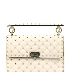 Borsa Rockstud Spike color avorio.