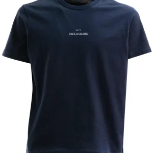 T-shirt in jersey di cotone di colore blu