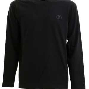 T-shirt in jersey di cotone di colore nero