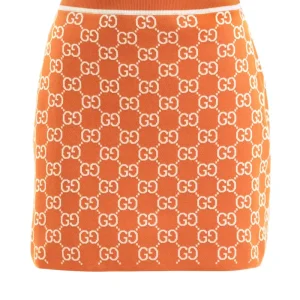 Gonna in Cotone con Motivo GG